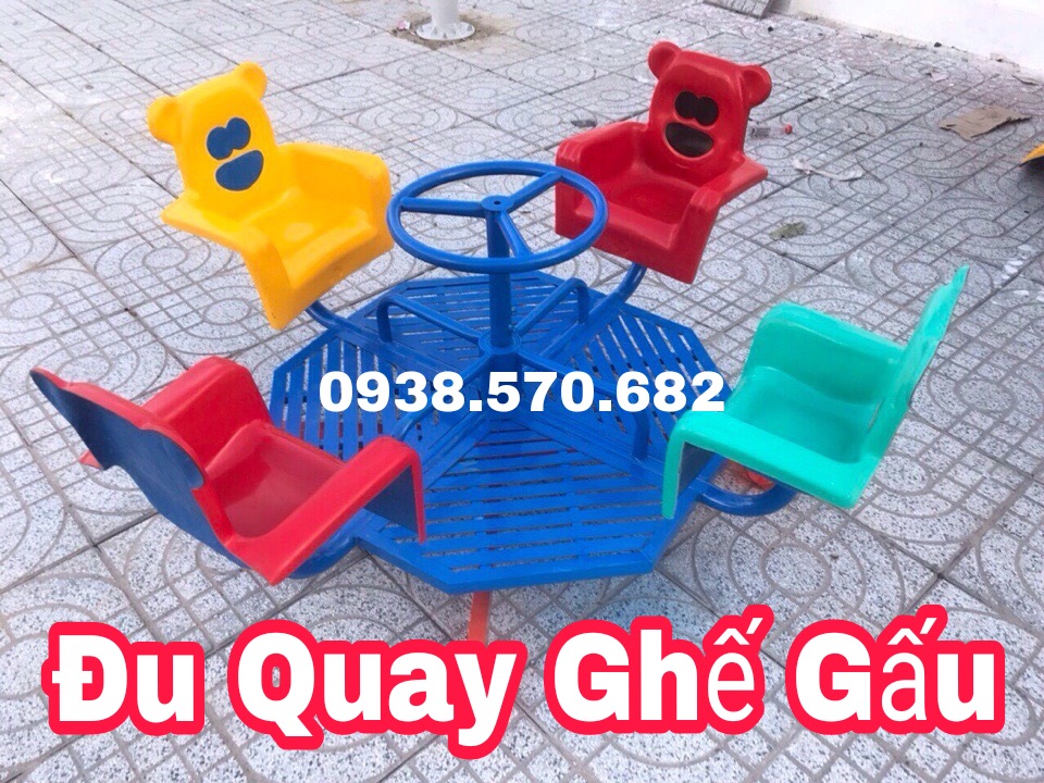 Đu quay 4 ghế gấu ĐQ03